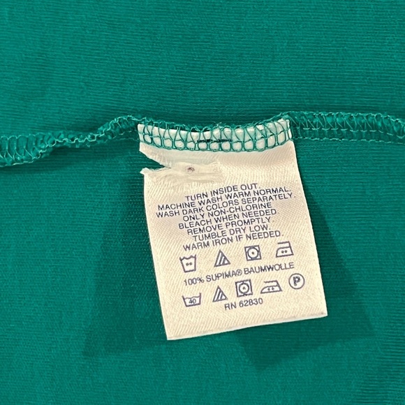 LANDS END men green short sleeve t-shirt/size L - Picture 3 of 8